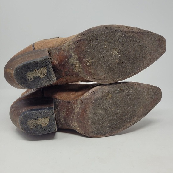 [SOLD]Dan Post Boots Womens 9.5M Santa Rosa Snip Toe Tan Western Cowboy DP3463 - Picture 8 of 10